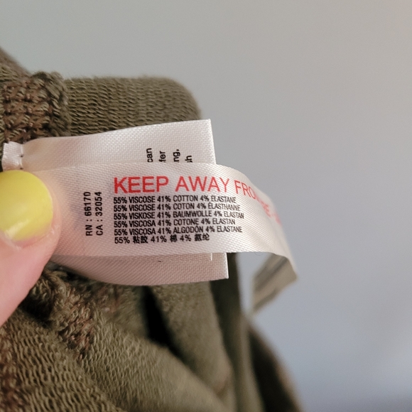 FREE PEOPLE movement olive green cotton blend leggings size xs - Picture 7 of 7